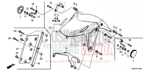 KOTFLUEGEL, VORNE CBR500RAE de 2014
